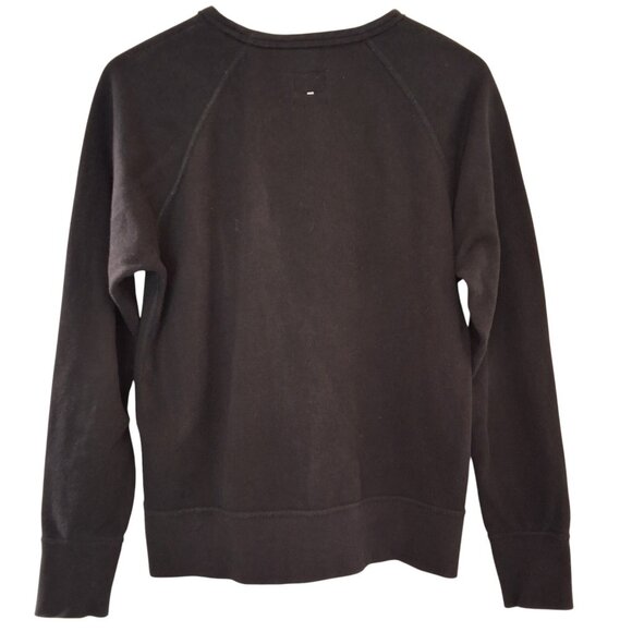 Rag & Bone Standard Issue Long-Sleeve‎ Black Sweatshirt Sz XS Normcore - Picture 2 of 8